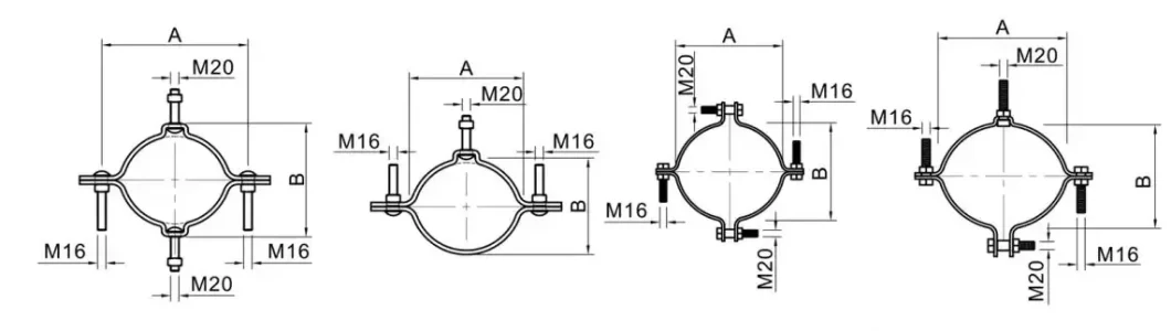 Electric Galvanized/Photovoltaic Support/Hold Hoop U Type Clamp Pole Clamp