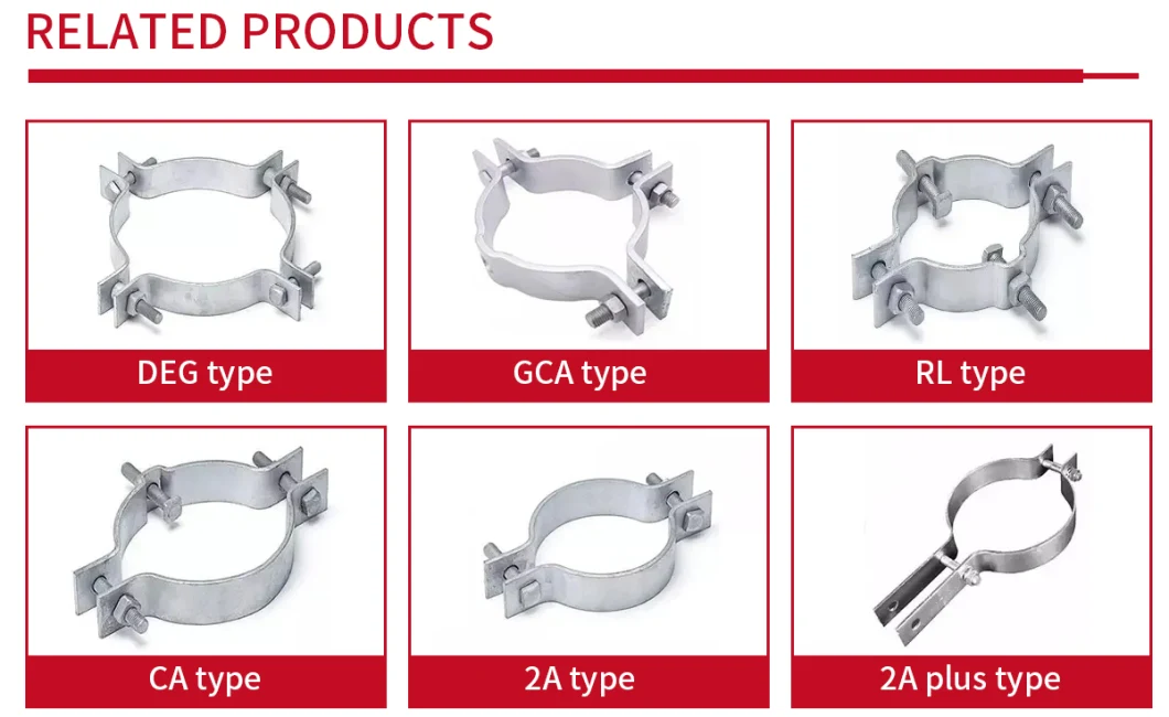 Electric Galvanized/Photovoltaic Support/Hold Hoop U Type Clamp Pole Clamp